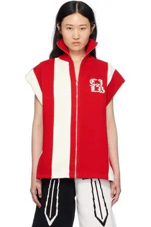 Charles Jeffrey Loverboy Red & White Stripe Vest