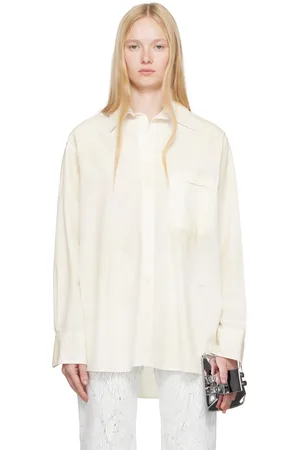 Maison Margiela Off-White Light Cotton Poplin Long-Sleeved Shirt