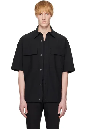 WOOYOUNGMI Black Banding Short Sleeve Shirt