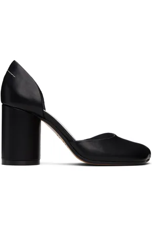 Maison Margiela Black Shiny Vegetable Tanned Leather Court Heels
