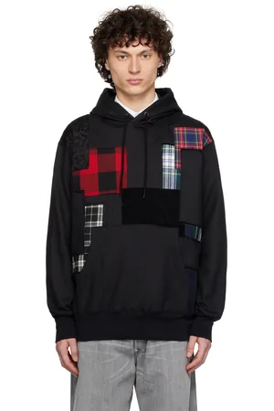 JUNYA WATANABE Black Patchwork Hoodie