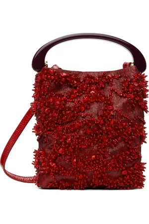 DRIES VAN NOTEN Red Micro Leather Bag