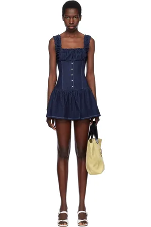 Frankies Bikinis Navy Christa Denim Minidress