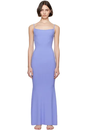 SKIMS Blue Soft Lounge Long Slip Dress