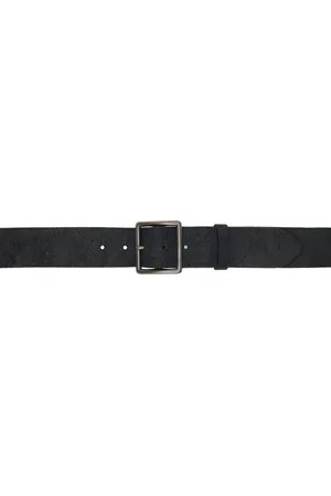Ralph Lauren Black Distressed Leather Belt