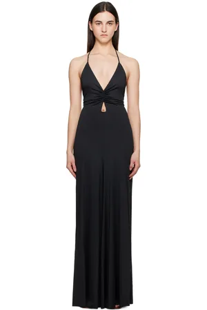 Victoria Beckham V-Neck Ruched Cami Maxi Dress