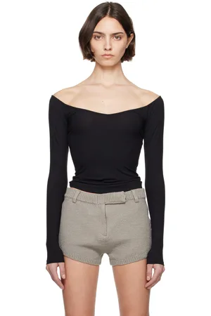 SKIMS Black Soft Lounge Off The Shoulder Top
