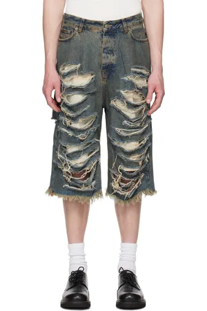 424 FAIRFAX Blue Big Daddy Denim Shorts