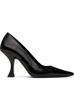 By Far Black Viva Heels
