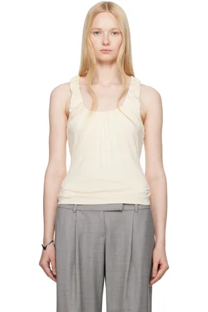 Belle Off-White Petal Tank Top