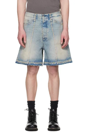 Hope Blue Wide-Leg Skid Denim Shorts