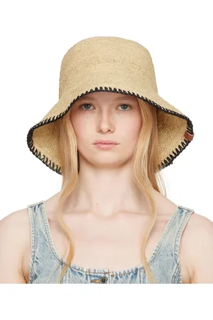 RAG&BONE Beige Jade Rollable Raffia Bucket Hat