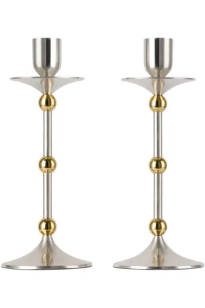 SOHO & Gold Cilia Candlestick Set