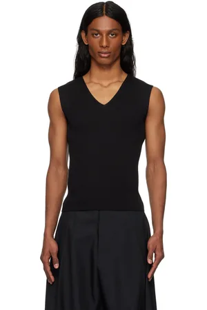 Issey Miyake Black Flat Rib Knit 2 Sweater