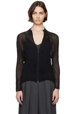 Issey Miyake Black Chiffon Twist BK/WT-56 Blouse