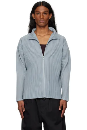 Issey Miyake Blue Color Pleats Sweater