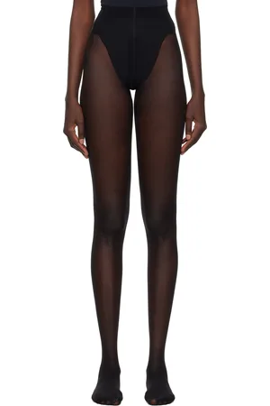Wolford Black Individual 10 Back Seam Tights