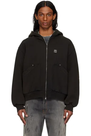 WOOYOUNGMI Brown Logo Hardware Hoodie