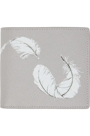 Thom Browne Gray Feather 3D Print Billfold Wallet