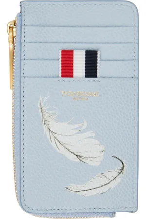 Thom Browne Blue Feather 3D Print Coin Wallet