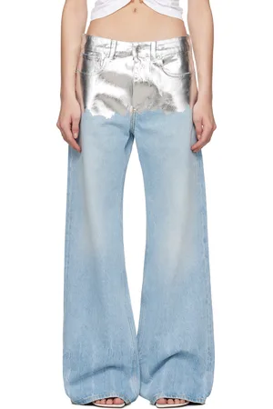 Paco rabanne Blue & Silver Baggy Jeans