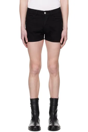 Ludovic De Saint Sernin Double Lace-Up Denim Shorts