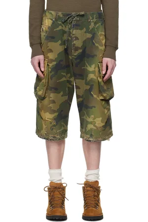 424 FAIRFAX Khaki Camo Bermuda Cargo Shorts