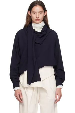 Issey Miyake Navy Two As One Blouse