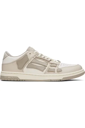 AMIRI Taupe & White Skel Top Low Sneakers