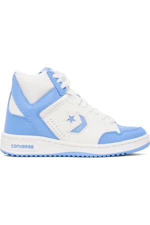 Converse Blue & Off-White Weapon Mid Top Sneakers