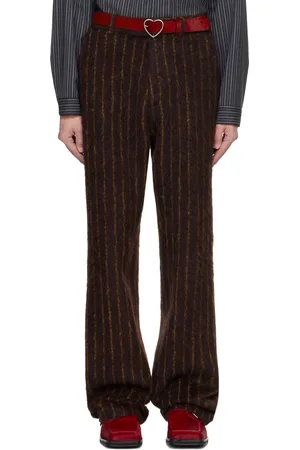 MARTINE ROSE Brown Tailored Relaxed Fit Trousers