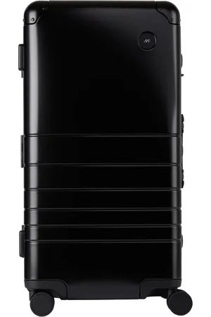 Monos Black Aluminum Trunk Suitcase
