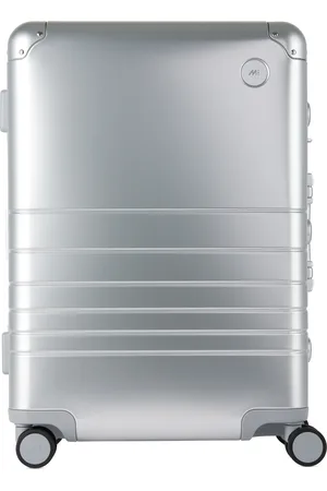 Monos Silver Aluminum Check-In Medium Suitcase