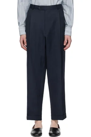Maison Margiela Navy Turn-up Trousers