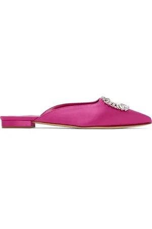 Manolo Blahnik Pink Sigulona Mules