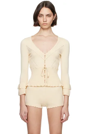 DANIELLE GUIZIO Beige Mathilde Cardigan