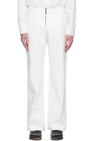 Maison Margiela White Painted Trousers
