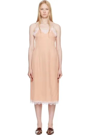 Carven Pink Lingerie Midi Dress