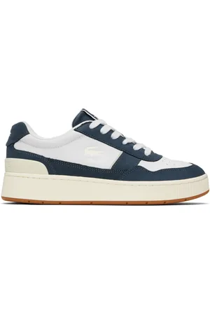 Lacoste White & Navy Ace Clip Premium Sneakers