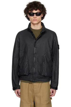 Stone Island Black Organic Look Nylon Panama-TC Jacket