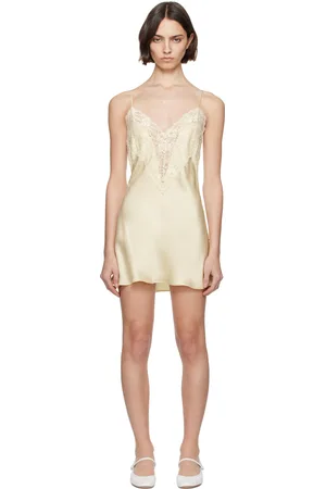 DANIELLE GUIZIO Yellow Nova Slip Minidress
