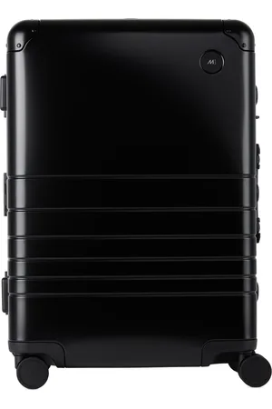 Monos Black Aluminum Check-In Medium Suitcase