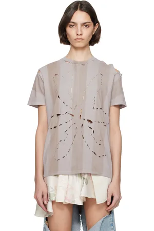 Collina Strada Purple & Brown Remnant Flower T-shirt