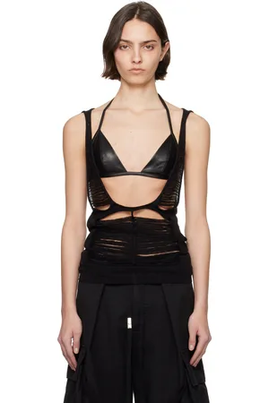 Rick Owens Black Hollywood Tanja Strapless Top