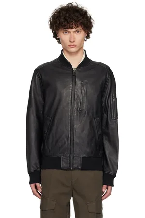 Belstaff Marker Leather Bomber Jacket