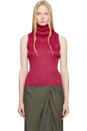 PLEATS PLEASE ISSEY MIYAKE Pink Ramie Pleats Top