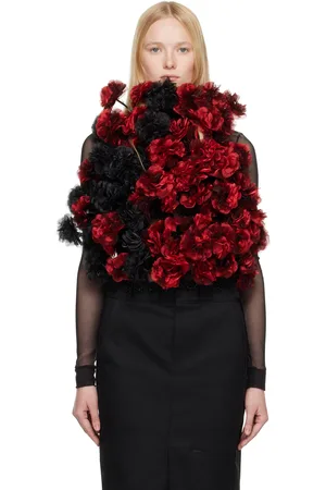 NOIR KEI NINOMIYA Red & Black Floral Top