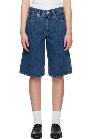 SLVRLAKE Blue Baggy Grace Denim Shorts