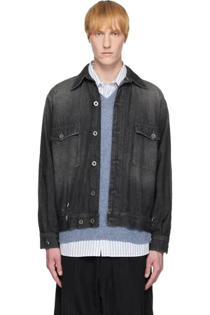 Maison Margiela Black Distressed Denim Jacket