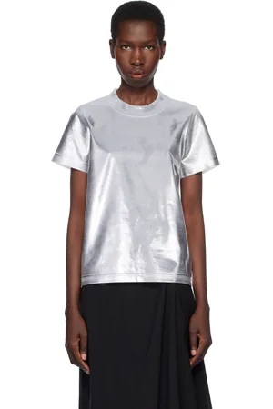 JUNYA WATANABE Silver & White Cotton Hyper Density Jersey T-shirt